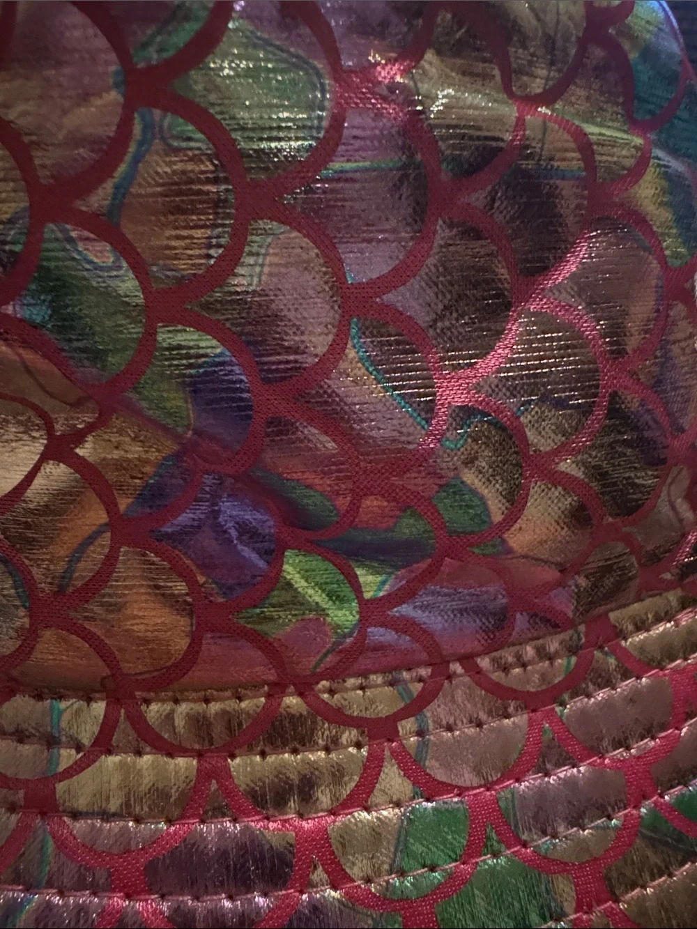 NWT Iridescent Pink Mermaid Scale Bucket Hat, Summer Hats